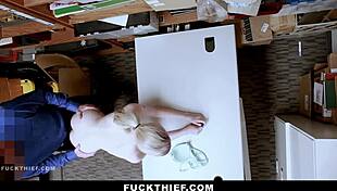 TEEN BENDS OVER IN GARAGE, GETTING PUNISHED WITH BIG COCK DOGGYSTYLE TO AVOID CRIMINAL RECORD.