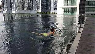 Stand Up Piss In Clubhouse Shower