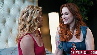 Siri Dahl and Charlie Forde learn every curve in lesbian blowjob and ass play