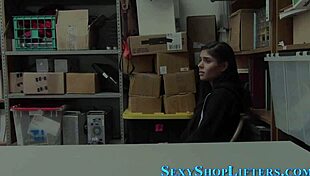 watch this little shoplifter get caught sucking and riding in the store?