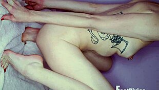 sylvia slides her legs and toes in a fetish show, teasing her asshole