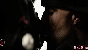 Ebony Dancer Spanks And Teases In Night Club