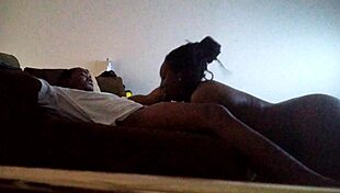 Sloppily Sucking My Man's Big Black Cock with Wet Licks