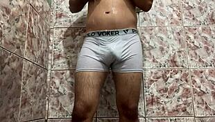 i took off my white underwear in the shower, and it was so hot