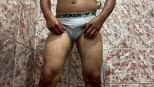 i took off my white underwear in the shower, and it was so hot