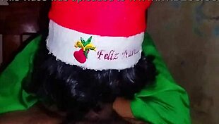 i got a good gift from the christmas elf, doggystyle cosplay with latina mature blowjob creampie