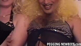 Spread those cheeks wide and prepare for intense strapon fucking