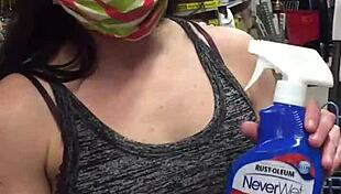 Flashing at Home Depot with candid skirt shots in public. Hidden camera catches every outdoor miniskirt moment.