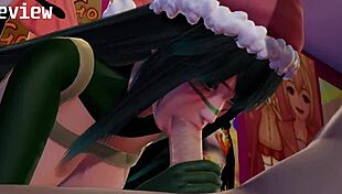 Tsuyu asuis new years eve cosplay l 3d hentai uncensored boku no hero academia