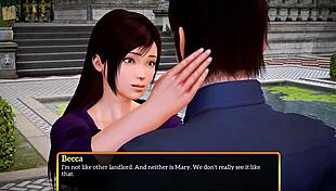 Exploring my new family in an anime game.