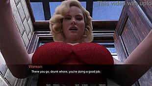 Shaved pussy muff diving leads to intense anal assfucking in a bar femdom encounter.