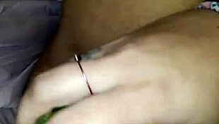 Claudia And Her Cucumber In A Simple Scene.