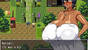 Tanned Girl Natsuki Faces Village Chief's Public Masturbation In Hentai Game Ep 11