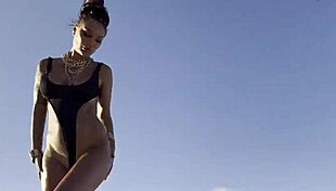 Monika fox masturbates and squirts outdoors