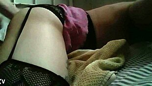 The sexy crossdresser bends over for doggystyle and takes a nice load