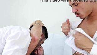 Passionate Gay Farewell Threesome