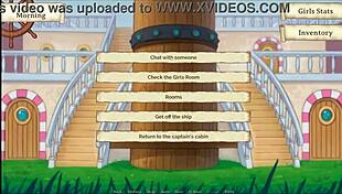 Lusty Buccaneers Parody Hentai Game Ep 1: Nami Exposing Naked Body At Night