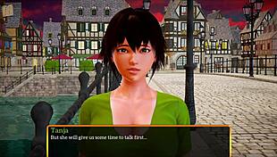 Exploring my new family in an anime game.