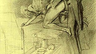 Wow, vintage erotic illustration in hentai cartoon anime!