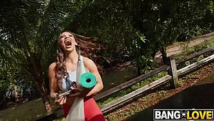 Essie gotback bent over on bus for ethan seeks