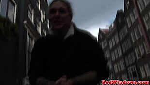 Busty blonde hooker gets facial from tourist