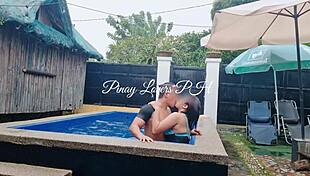 i made my horny asian wife squirt in the public pool