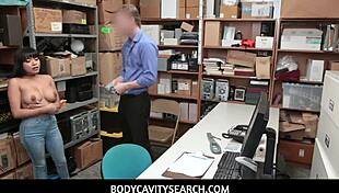 Teen Aryana Amatista gets caught shoplifting, agrees to sex with mall cop instead of prison.