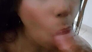 bank manager tempts pamela ferrary in the bathroom for a loan release