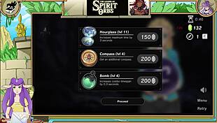 Blonde anime girl has sex and cum in Legend of the Spirit Orbs Zelda.