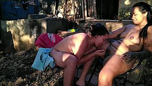 After a good massage, i love a good doggystyle fuck outdoors with my ebony lover.