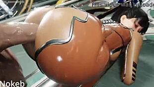 सुपर कर्स्ड हेंटाई पाउंडिंग वाइल्ड 3D एक्शन में।