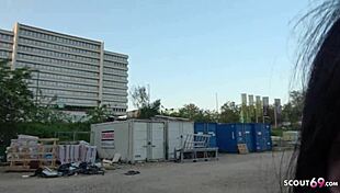 German Scout Picks Up Curvy Austrian Mona for Office Desk Fuck