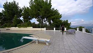 Sugarbabestv Greek MILF Busted Masturbating Monster Cock Orgasm