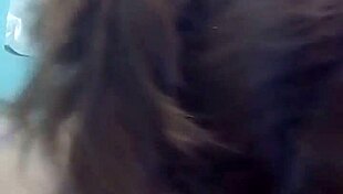 On webcam, I touch her tits and put her in doggystyle