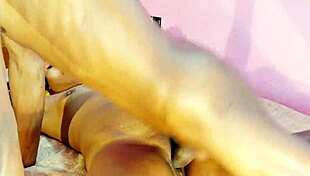 Sumona and Rubel fuck passionately as his new ebony brunette girlfriend begs for cum on her tits in homemade teen video