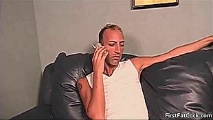 horny gay group explores big cock threesome in suggestive encounter