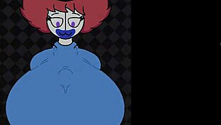 Trixie the clown gets banged in a titty fuck and blowjob game with cum