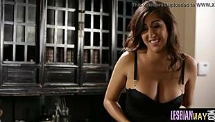 Busty Lesbians Reveal Clothes And Engage In Scissoring Sex