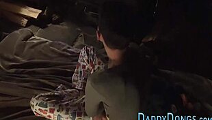 Young Twink's Tight Ass Stretched Bareback by Father-in-Law's Hard Cock