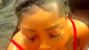 During the holiday, watch this big black cock stretch out galaxydoll's tits