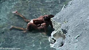 Beach couple engages in passionate sex part two