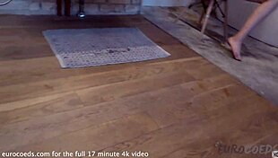 18yo Tasha masturbates and shaves pussy in shower.