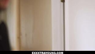 sexy blonde lexi lore teases dan with lingerie and thong before hard fucking