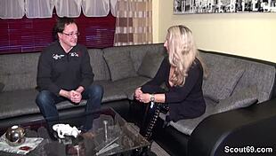 german milf fucks stranger from scout69 in lingerie