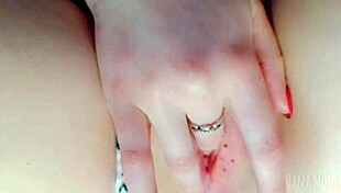 i'm horny alone at home, masturbating my tight pussy