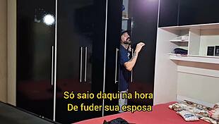 i blindfolded my wife and hid my friend in the closet, he joined during our sex.