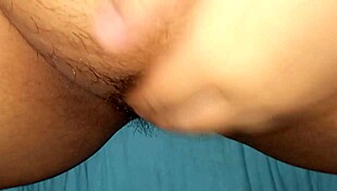 Hairy Pussy with Big Clit Teases in Close-Up Amateur Action