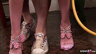 Paige Ashley's Wet Clothed CFNM Sex With Big Boobs In Rain Jacket