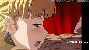 anime girls crash in taboo threesome scissoring hardcore with big tits and asses