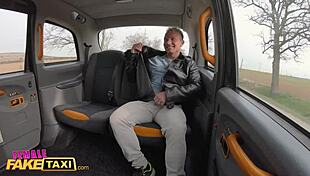 taxi lady grabs big italian cock for creampie